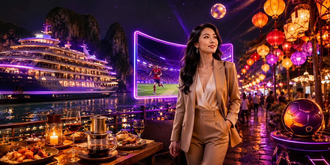 Người dùng xem vịnh Hạ Long và đặt cược thể thao trên điện thoại di động