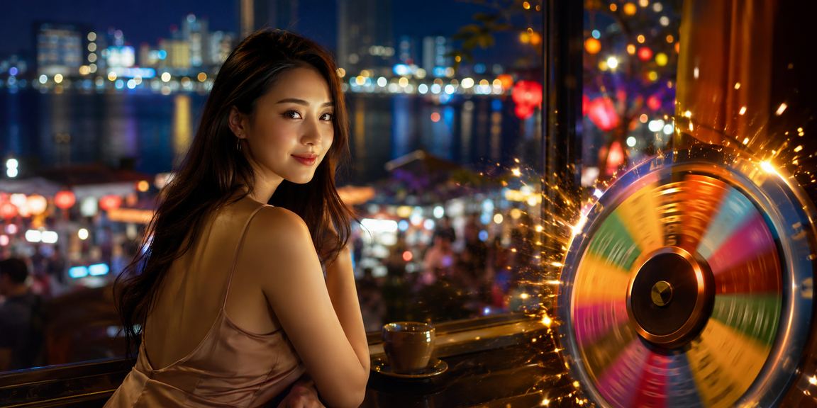 Người dùng tại Hà Nội tham gia vòng quay may mắn bên ly cà phê buổi tối