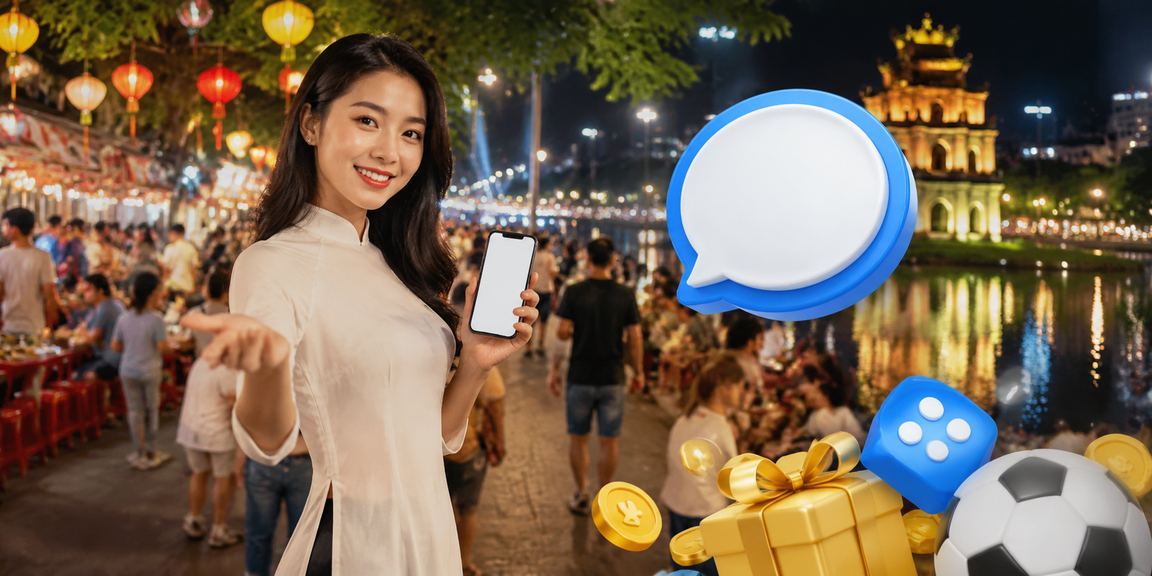 Người dùng tại chợ đêm Hà Nội đăng ký tài khoản mới và nhận thưởng chào mừng từ aida64