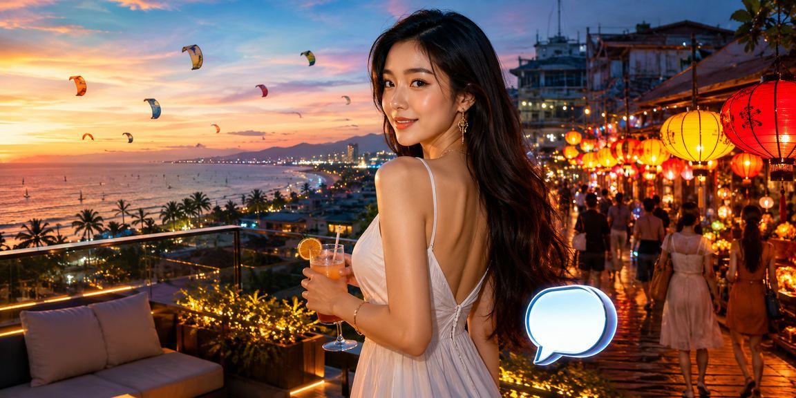 Người dùng Việt Nam trải nghiệm ứng dụng cá cược trên điện thoại tại chợ đêm Mũi Né