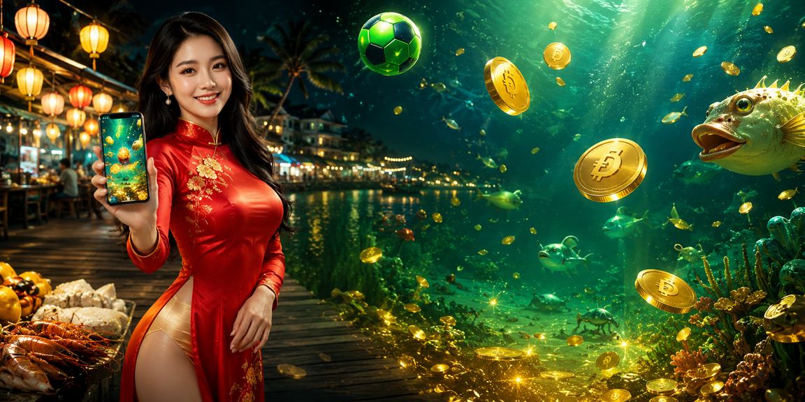 Người dùng sử dụng điện thoại tại khu nghỉ dưỡng Phú Quốc để truy cập nền tảng cá cược